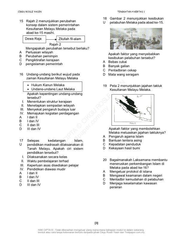 Jawapan Formula A+ Sejarah Tingkatan 4  Contoh L